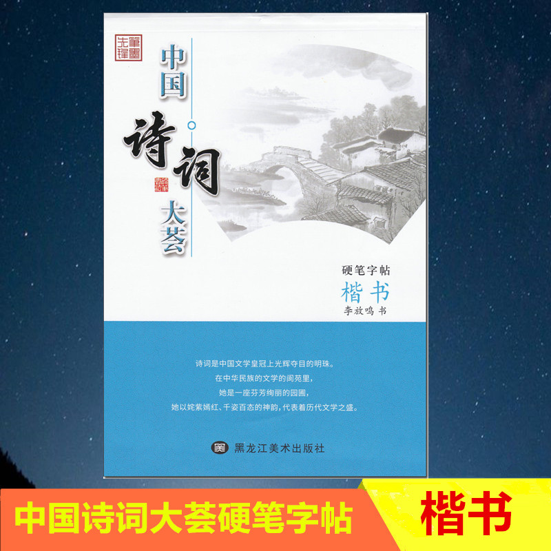 中国诗词大荟 硬笔字帖 楷书 李放鸣书 中国诗词大会硬笔书法字帖