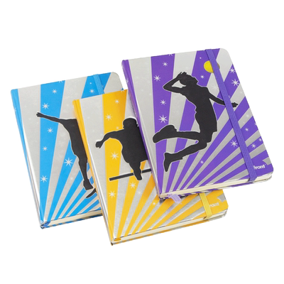 front前通松紧带运动创意笔记本