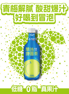 【新品】有丛气清爽解腻0脂青梅单丛康普茶饮料500ml果汁汽泡茶