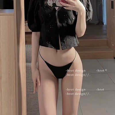 细带无痕内裤女性感丁字裤纯欲风新款夏季薄款透气中低腰三角裤头