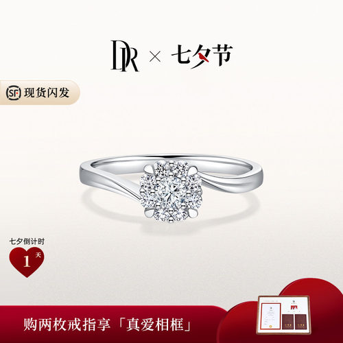 DR求婚钻戒群镶显钻国检证书