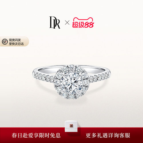 DR求婚钻戒群镶排钻1克拉