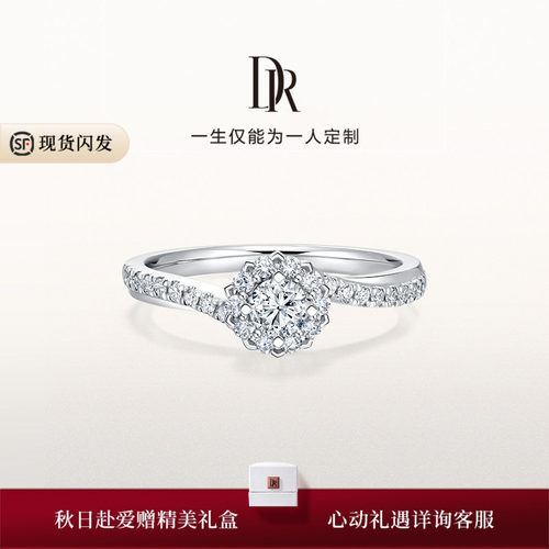 DR幸福拥怀求婚钻戒钻石戒指群镶