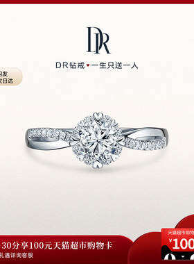 DRBELIEVE系列雪中拥吻求婚钻戒钻石戒指女戒婚戒群镶WJ0067