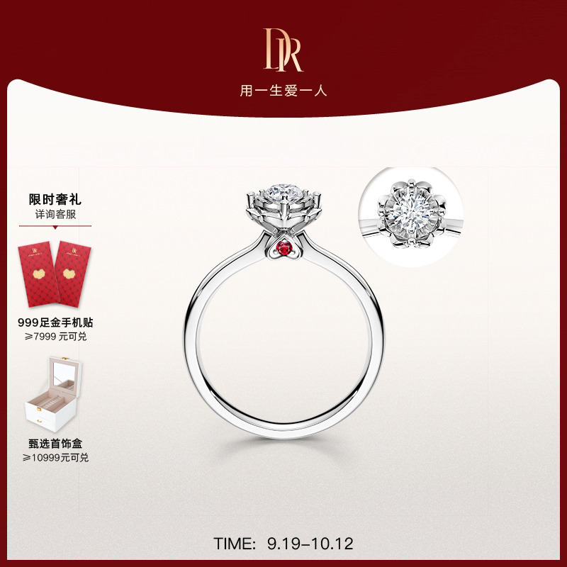 DR雪心印记求婚钻戒现货速发