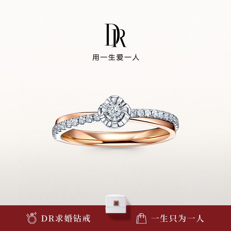 DRBELIEVE初雪之恋求婚钻戒结婚钻石戒指分色K金官方正品WJ0051