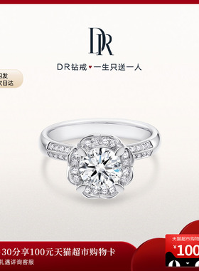 DRLOVE LINE简奢求婚钻戒1克拉结婚钻石戒指订婚铂金女戒A16001
