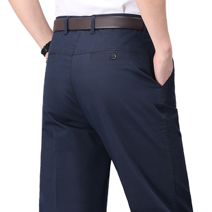 裤子男款夏季爸爸宽松型休闲中老年男裤薄款卡其色中年父亲节夏装