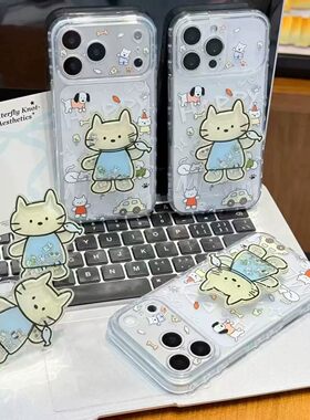 INS简笔画萌宠猫狗支架适用苹果