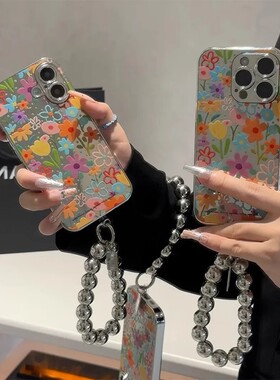 春日花朵适用苹果16promax手机壳小米15/14红米k80华为mate70pro新款P60荣耀300保护套OPPORENO13女vivos20潮