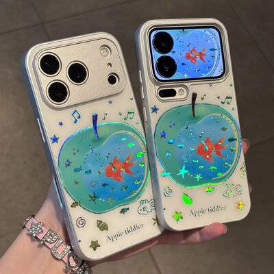 炫彩苹果鲤鱼适用iPhone17手机壳