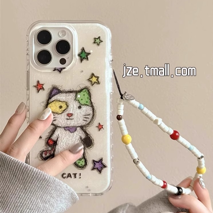 涂鸦星星小怪适用于多型号手机壳