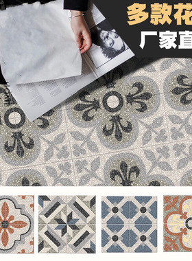 北欧水磨石200x200灰色新款客厅地砖防滑仿古砖地板600x600瓷砖
