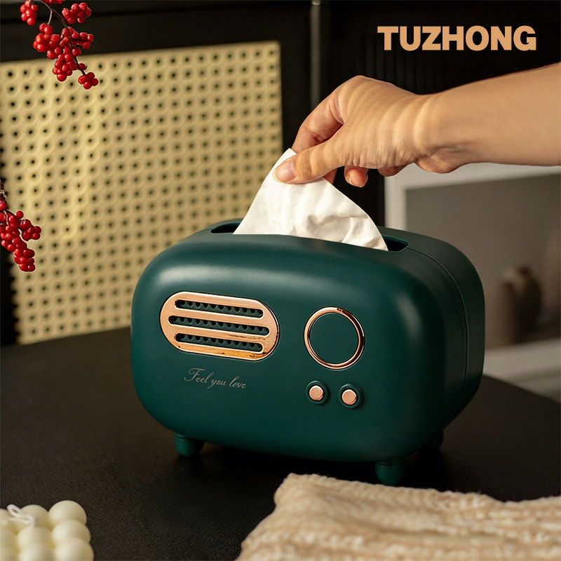 北欧ins卧室客厅轻奢复古创意纸巾盒收纳简约可爱高档家用抽纸盒