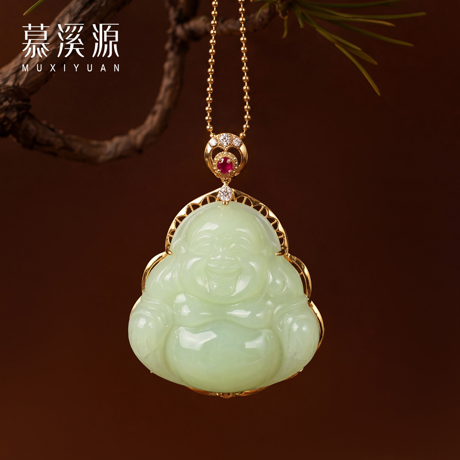 慕溪源笑口常开一念有福