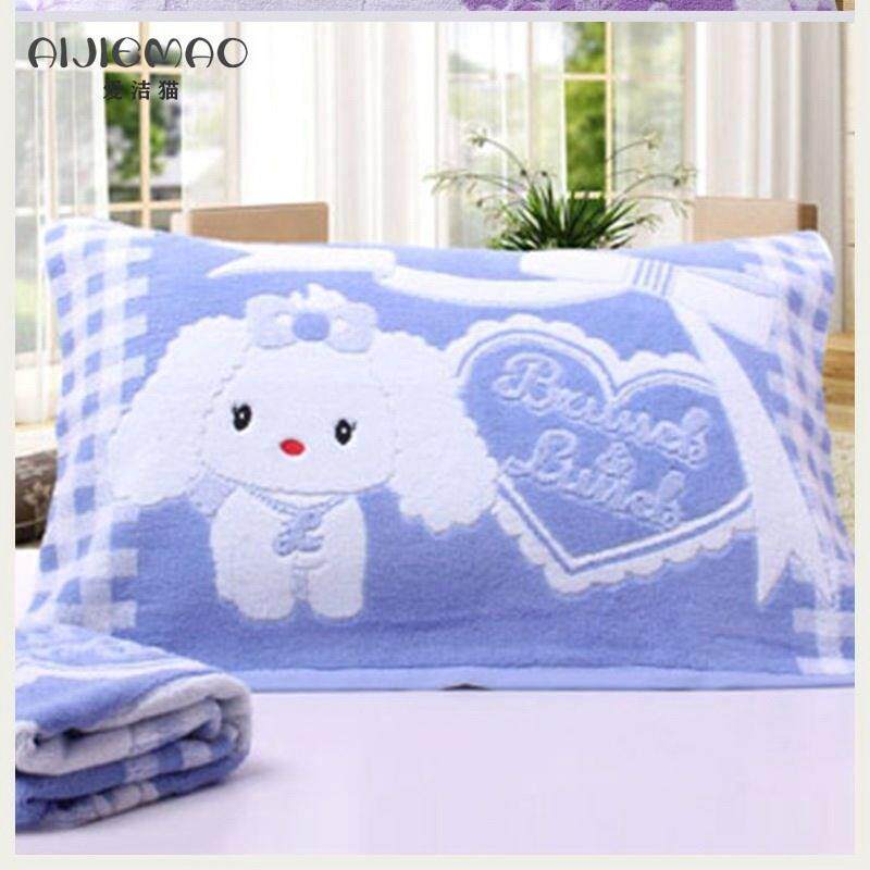 枕巾2025新款纯棉老式枕头巾卡通防头油枕头套枕套100全棉