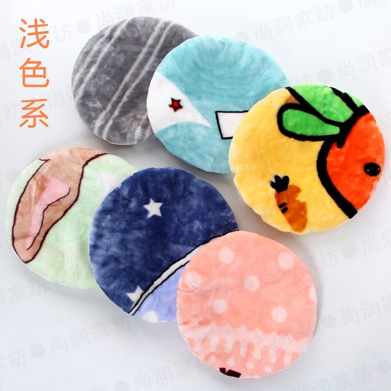 圆凳子套罩毛绒凳子套罩万能通用型子超厚凳子坐套家用卡通