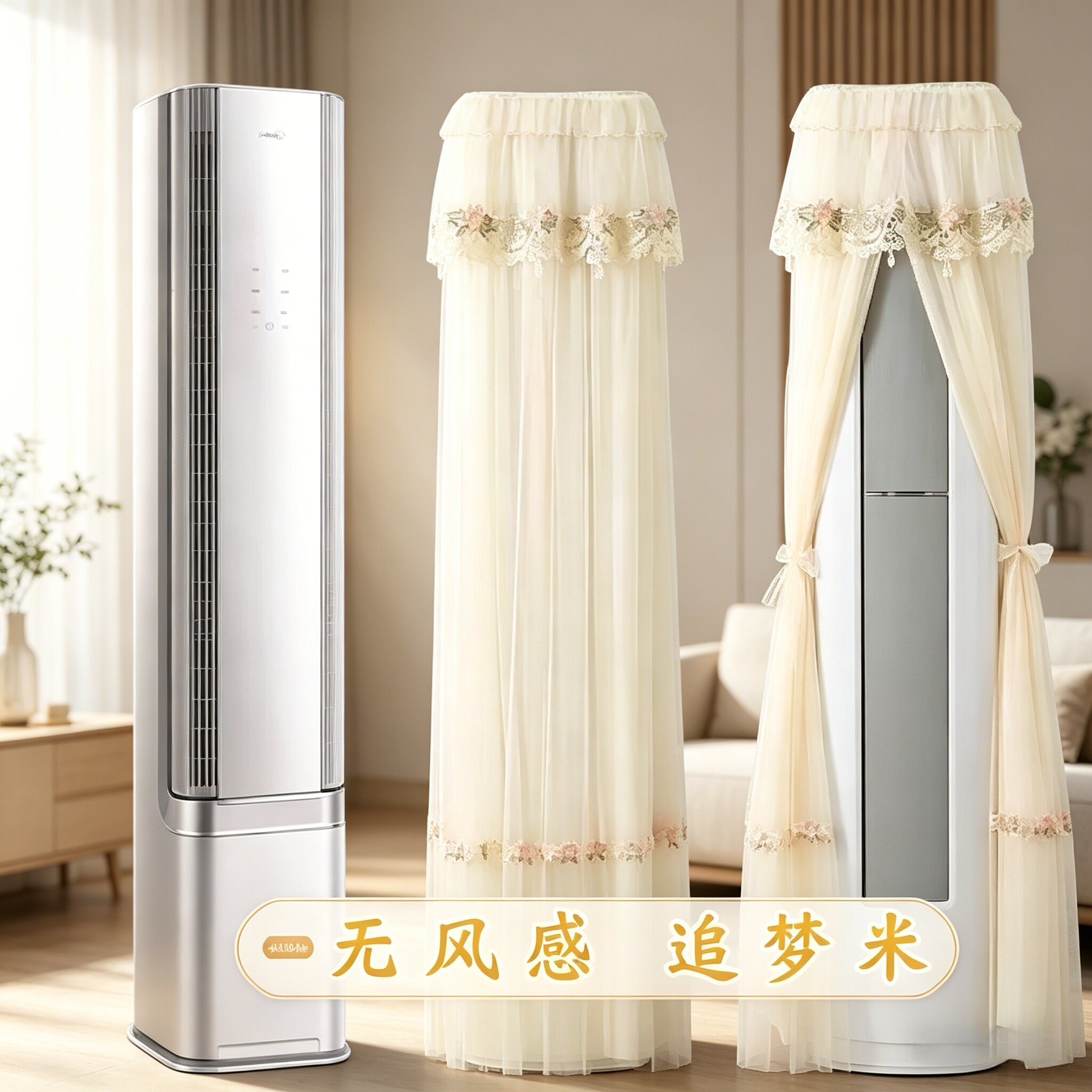 立式空调防尘罩2025新款美的AI无风感3匹空调罩衣云朵无风感N8WF1图片