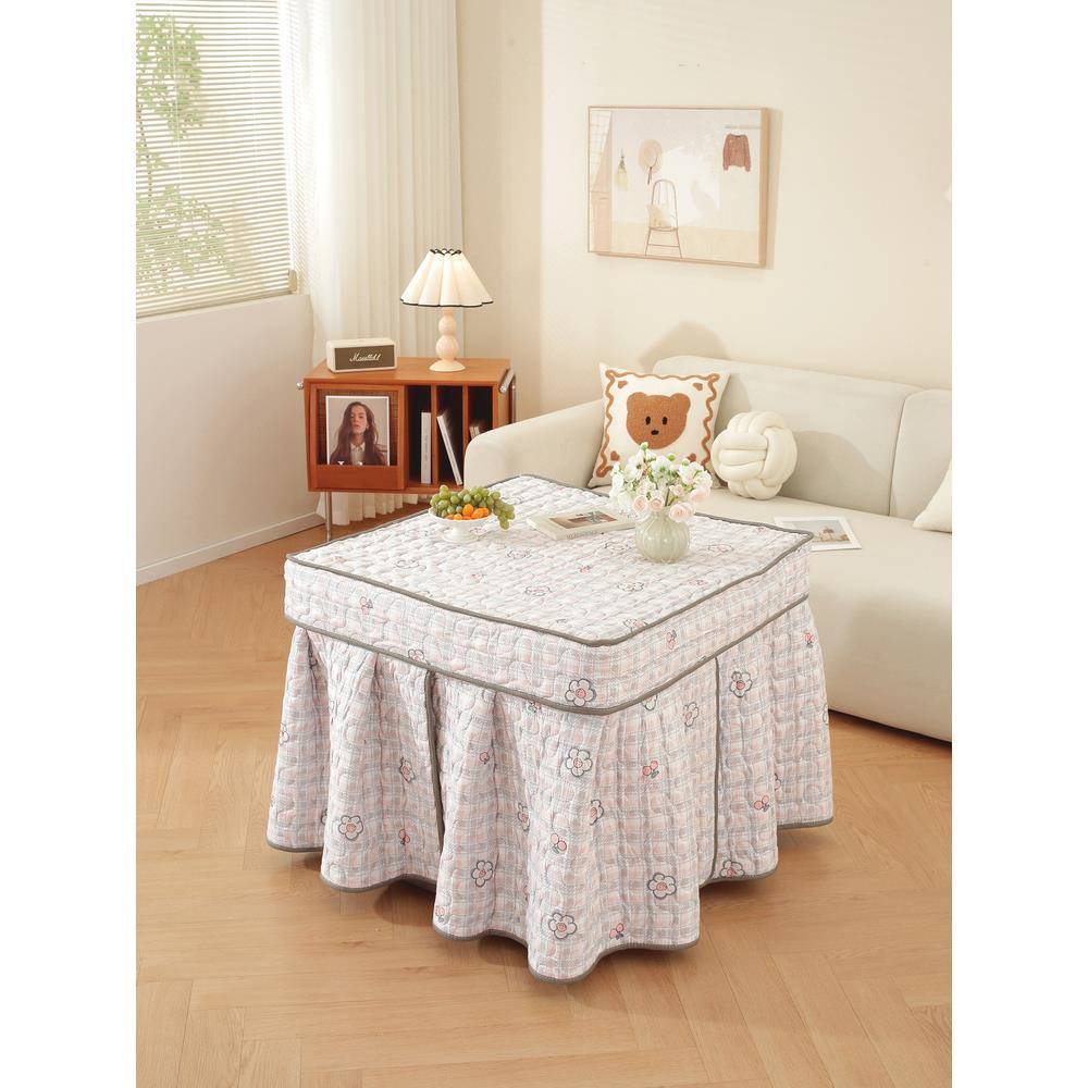 正方形电炉罩套冬季烤火罩加绒烤火桌罩套取暖桌布电暖炉烤火炉罩