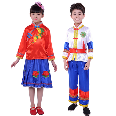 六一少数民族风小学生舞蹈表演服