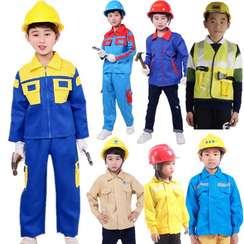 儿童职业建筑师伐木工舞台演出服