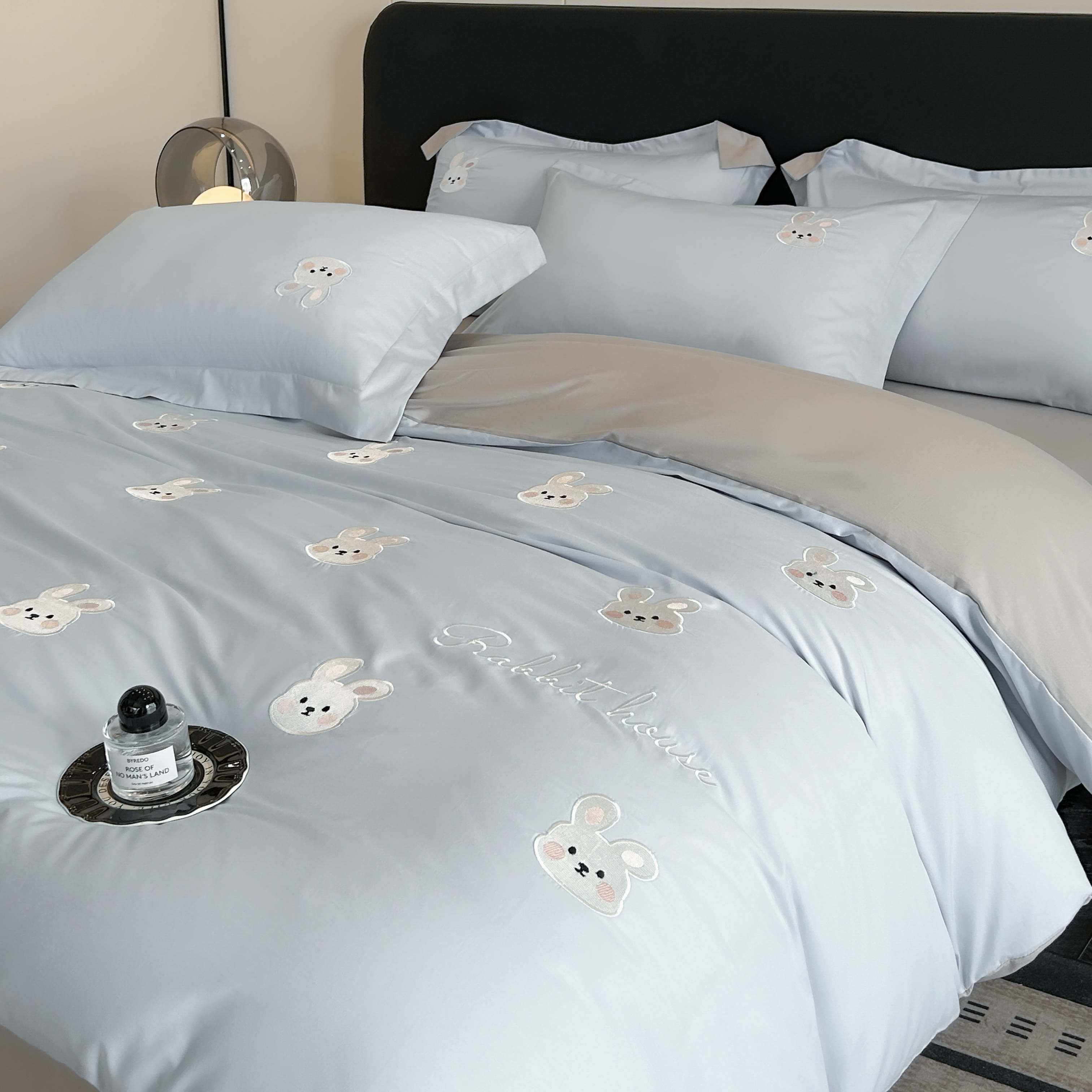 韩式水洗磨毛床上四件套卡通刺绣被套非全纯棉学生宿舍床单三件套