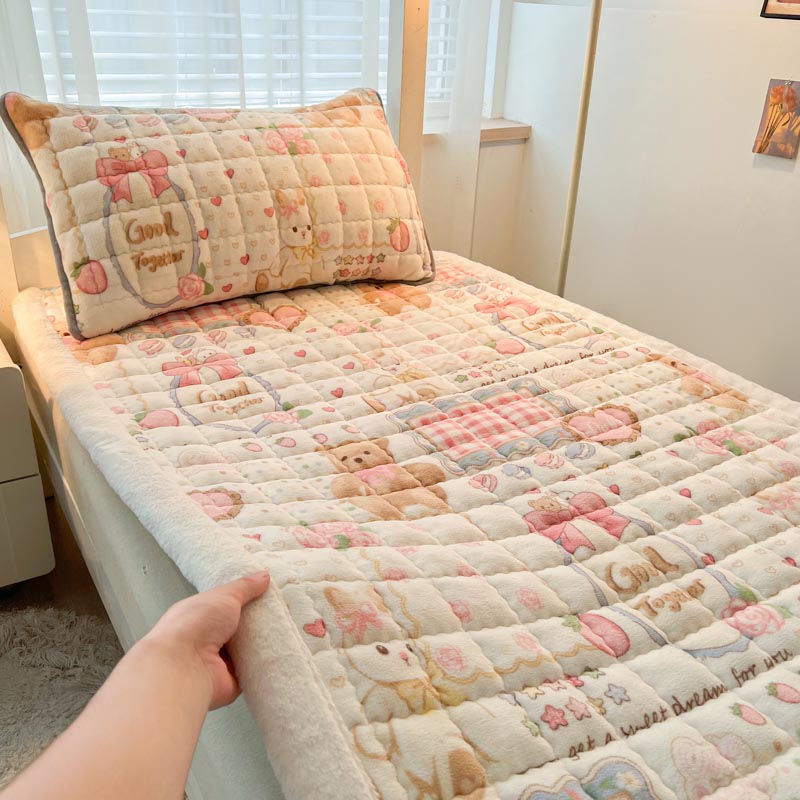 A类加厚保暖牛奶绒床垫软垫
