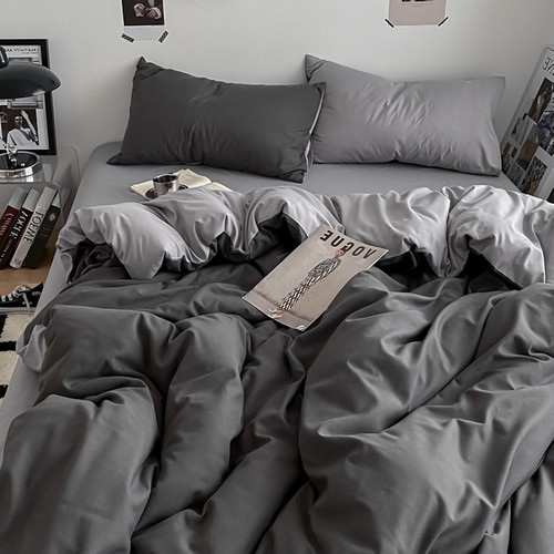 ins风水洗棉四件套夏季日式简约