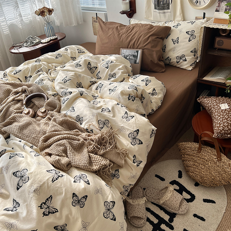 法式复古蝴蝶四件套高级感