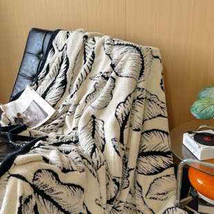 轻奢高级感毛毯双面加绒盖毯沙发单人午睡小毯子珊瑚绒法兰绒床单