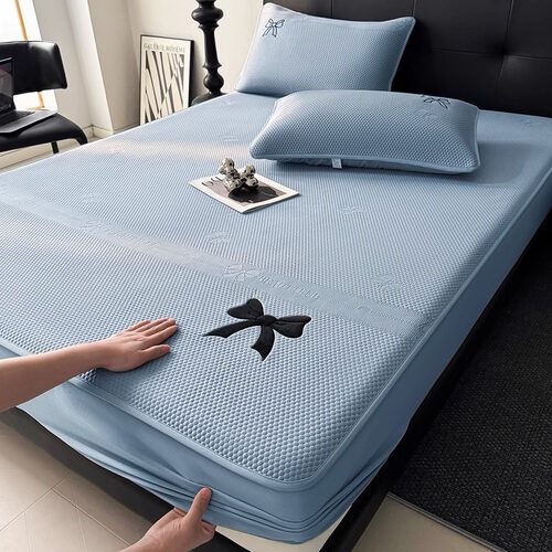 A类冰豆豆凉席床笠款冰丝席床单