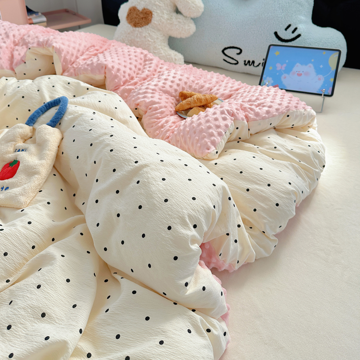 ins豆豆绒被子被芯2025新款儿童