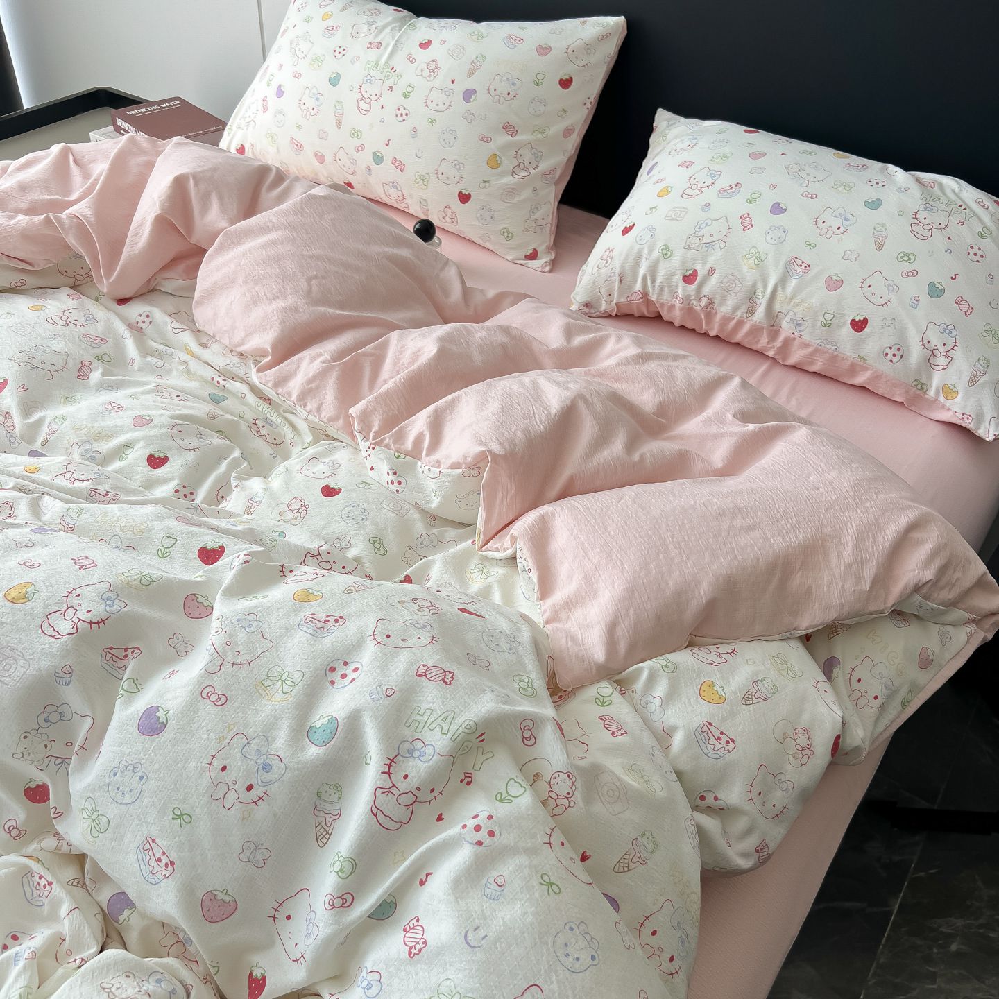 甜系少女心双层纱床上四件套床品