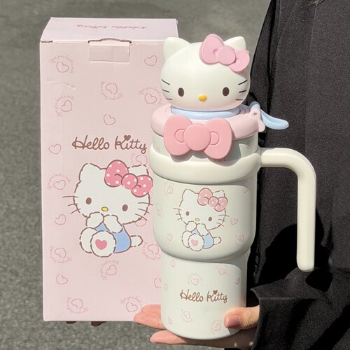 高颜值少女心大容量吸管保温杯