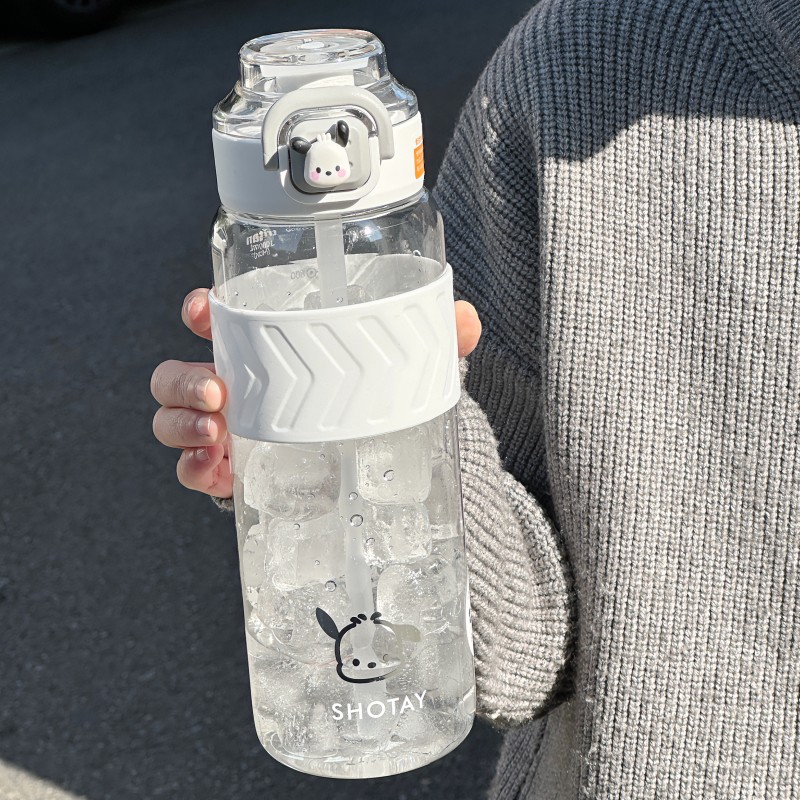 男女生tritan高颜值双饮刻度水杯