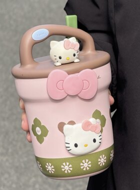 撞色保温杯陶瓷内胆带盖勺
