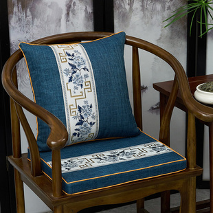 红木沙发靠垫中国乳胶棕色靠垫座位椅子实木家具扶手椅靠垫餐椅靠