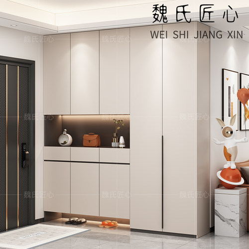 现代简约实木鞋柜玄关柜屏风隔断