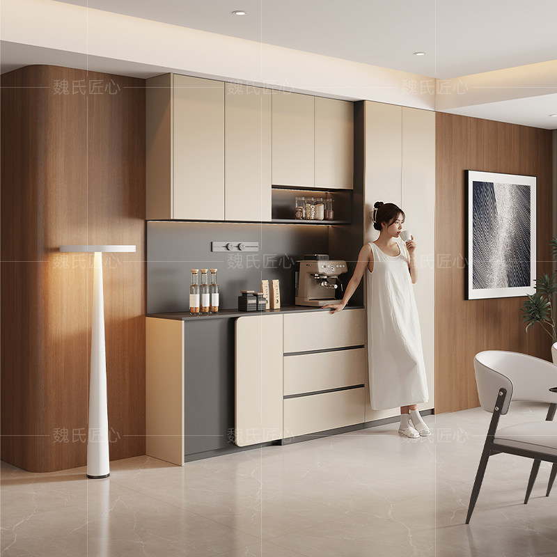 餐边柜靠墙一体储物柜2026新款客厅茶水柜定制家用餐厅拼色置物柜,住宅家具,餐边柜,淘宝优惠券,粉丝福利购,淘宝优惠卷