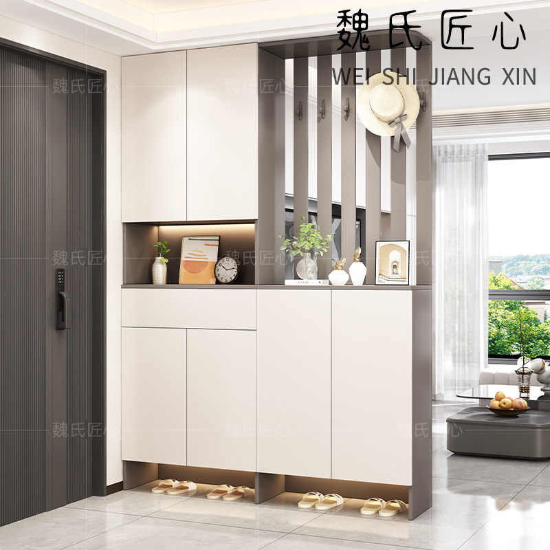 鞋柜玄关柜一体靠墙入户隔断柜屏风门口进门现代简约家用定制柜子