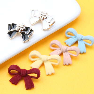 高档蝴蝶结装饰衣服纽扣女大衣毛衣裙子儿童彩色钮扣高档扣子配件