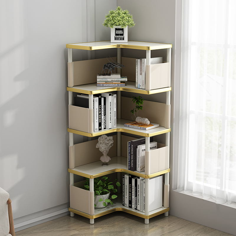 极速客厅角柜转角柜墙角柜书架角落置物架三角书柜落地Y拐角置物