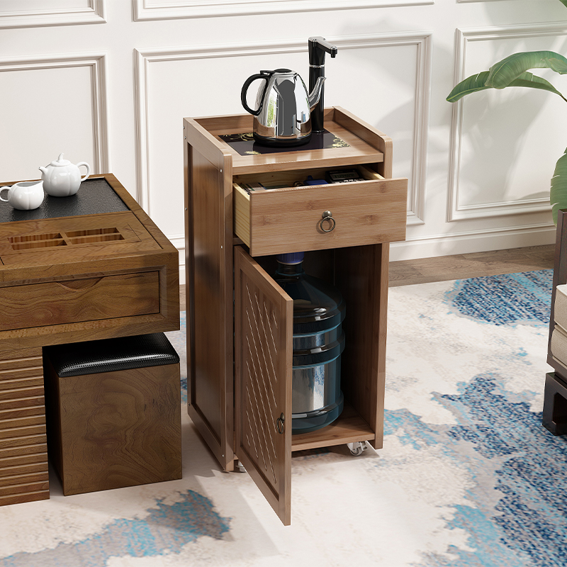 楠竹电饭煲厨房竹木地上置物架