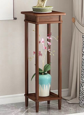 花架子客厅落地式置物装饰花盆架室内边角花几阳台盆景支架竹木质