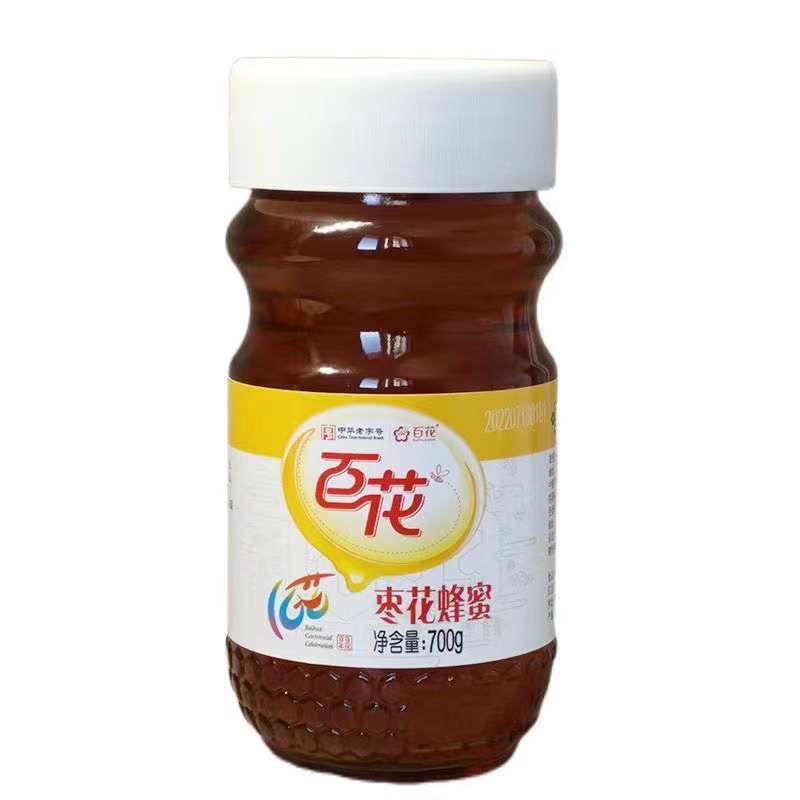 百花蜂蜜老字号百花牌枣花蜜700g小瓶液态纯正天然巢取蜜包邮真密