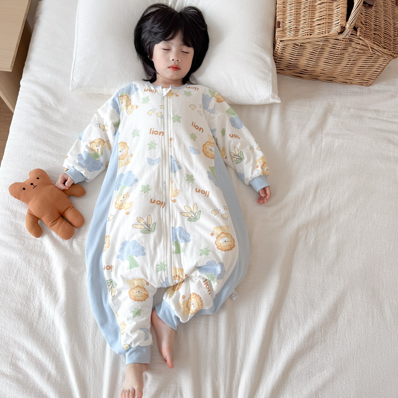 秋冬新款儿童薄棉睡袋宝宝防踢被
