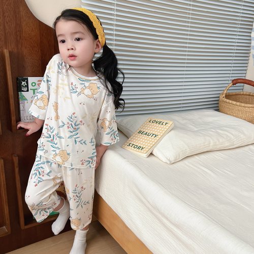 ins宝宝轻柔丝滑触感家居服夏季