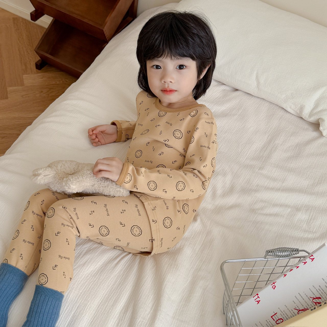 男女童秋衣秋裤套装卡通a类无骨