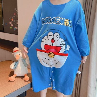 儿童纯棉连体睡衣长袖卡通睡袋