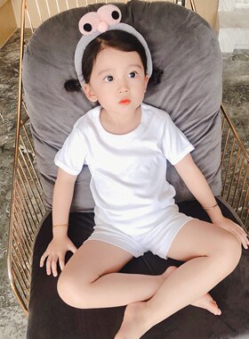 女童纯棉背心纯白家居日系夏季